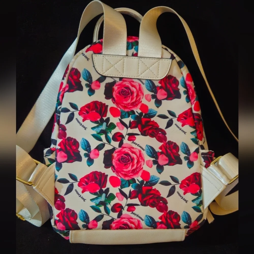 Juicy Couture Rosie Mini Backpack - Red and Cream